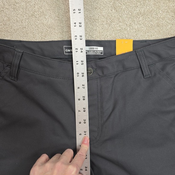 Womens Carhartt 10" Canvas Work Shorts Rugged Flex Loose Fit Size 16 BS3111-W - Picture 3 of 7